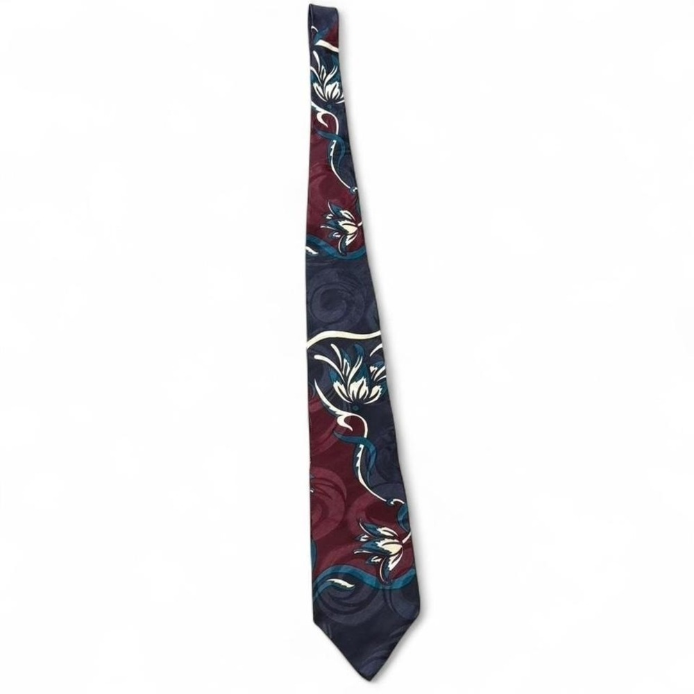 Vintage 90s Embassy Square‎ Abstract Floral Tie